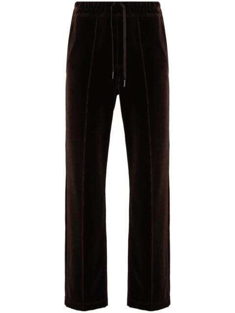 Brown Velvet Track Pants