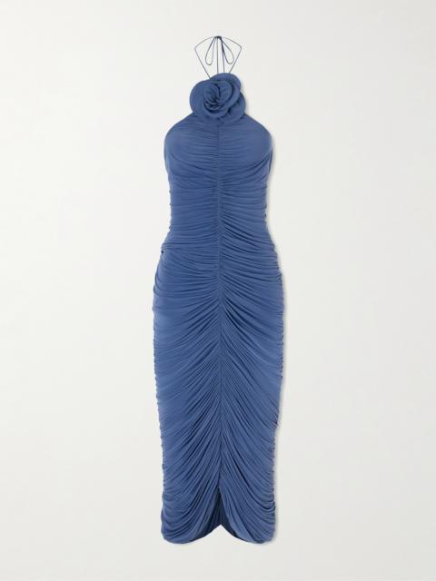 MAGDA BUTRYM Appliquéd Stretch-jersey Midi Dress