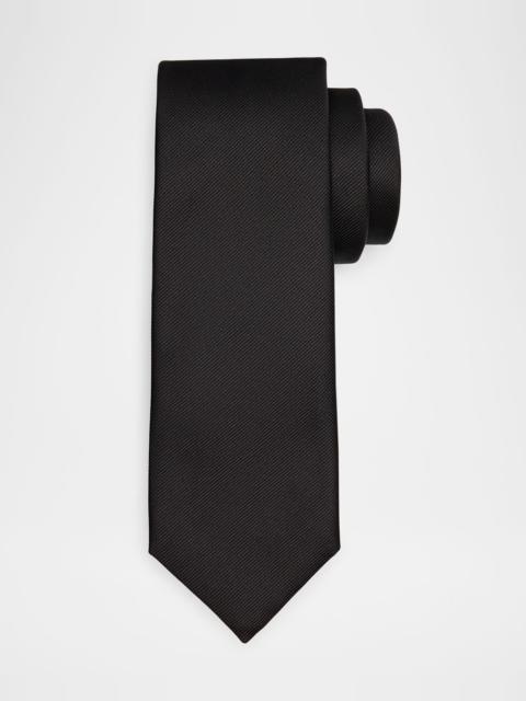 GIORGIO ARMANI Men's Solid Woven Silk Tie