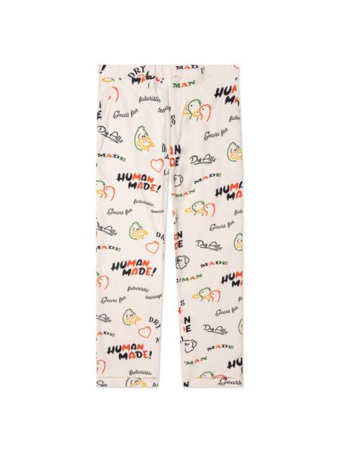 Human Made PRINTED CHINO PANTS - WHITE