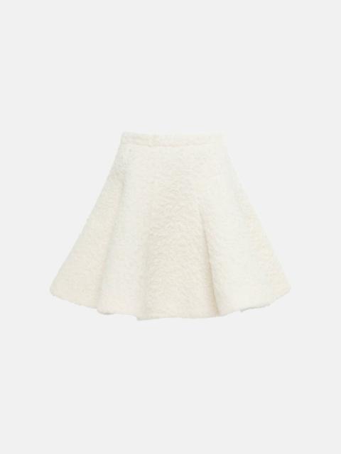 Wool and cotton miniskirt