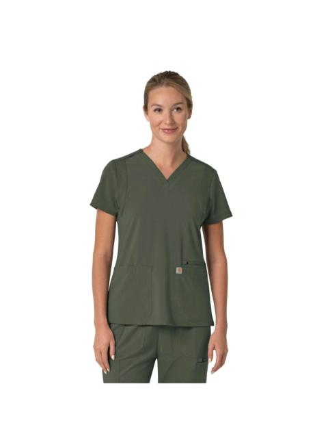 Carhartt Women's Force Cross-Flex Flex Panel V-Neck Scrub Top