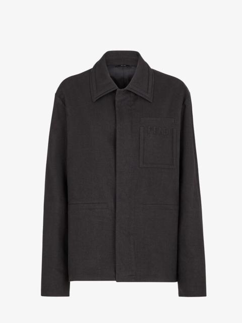 FENDI Black linen jacket