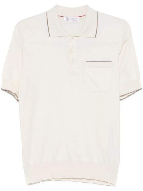 Brunello Cucinelli 콘트라스트-trim 폴로 셔츠