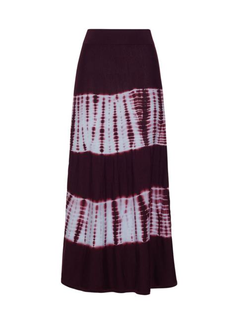 Cara Cara Lilith Skirt
One of a Kind, Tie-Dyed in Wine and Sky