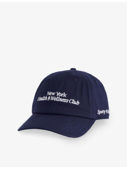 Sporty & Rich Modern Logo-Embroidered Cotton-Twill Baseball Cap