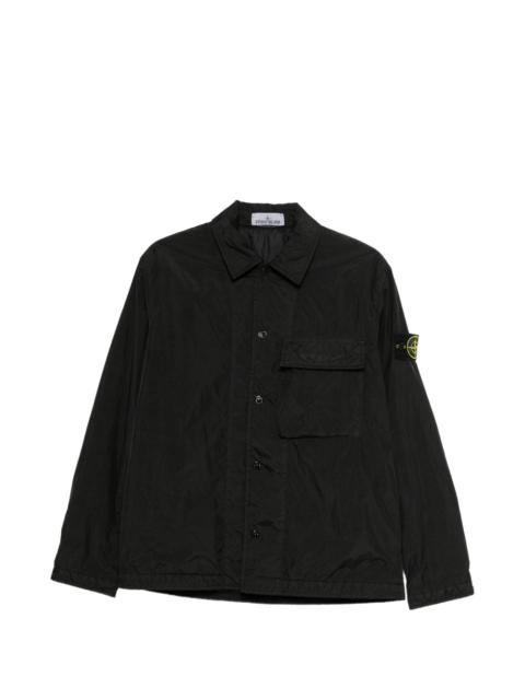 button-fastening chest-pocket jacket