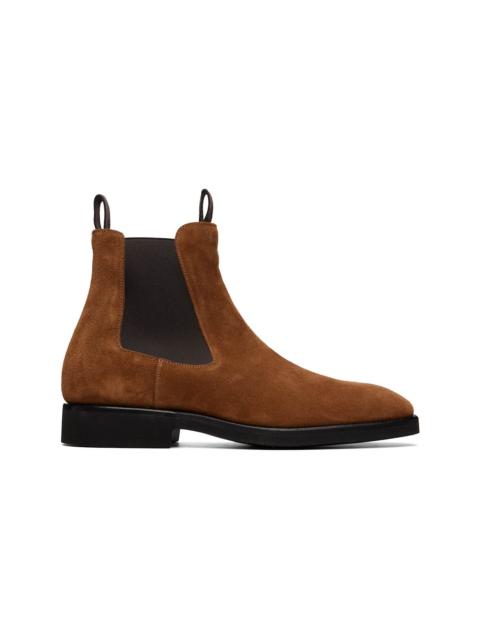 TOM FORD Brown Suede Owen Chelsea Boots