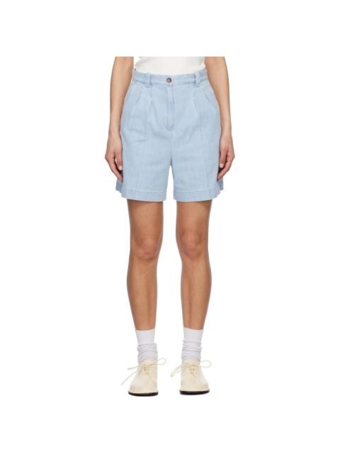 A.P.C. Blue Nola Denim Shorts