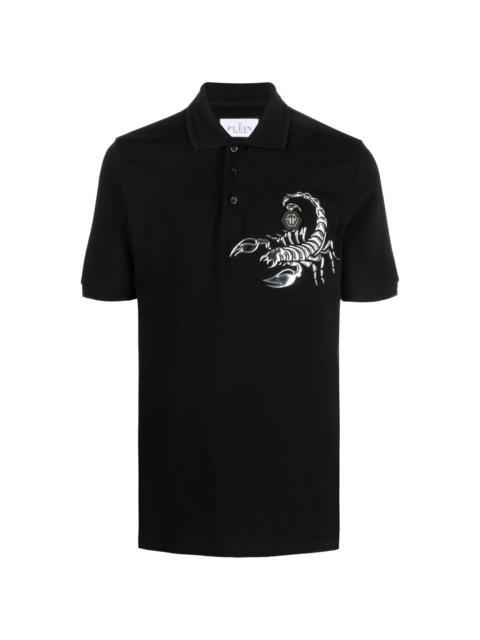 Scorpion cotton polo shirt