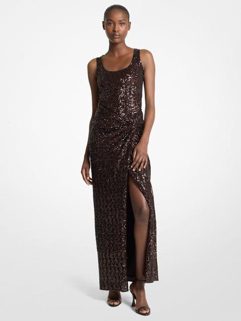 MICHAEL KORS COLLECTION Sequin Stretch Pareo Maxi Skirt
