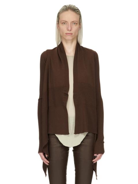 Rick Owens asymmetric virgin-wool cardigan