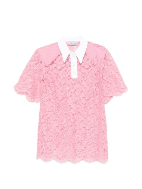 ROWEN ROSE lace polo top