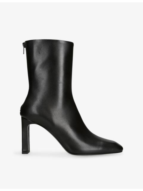 TOTEME Bar 85 Leather Heeled Ankle Boots