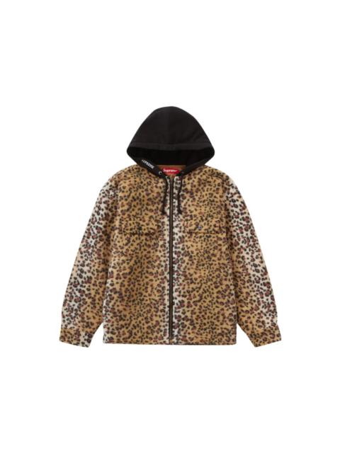 Supreme Supreme Hooded Zip Up Thermal (SS25) Leopard | REVERSIBLE