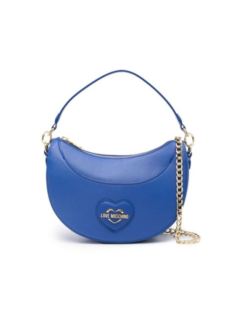 Moschino logo-plaque heart-patch shoulder bag