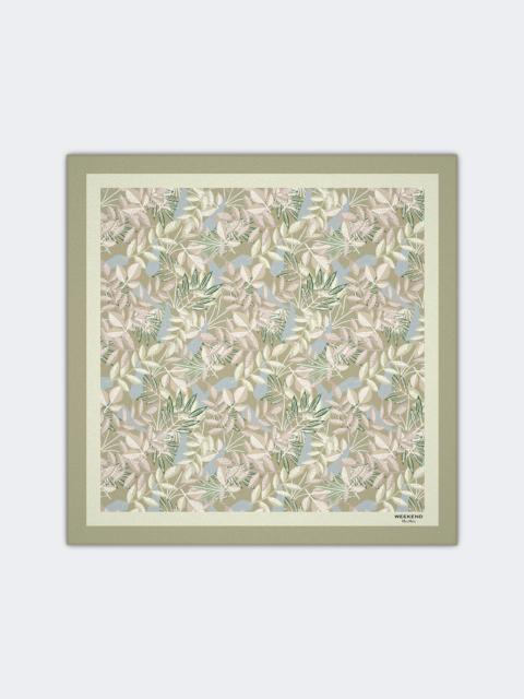 WEEKEND Max Mara CAMICE Printed wool and silk foulard - GREEN