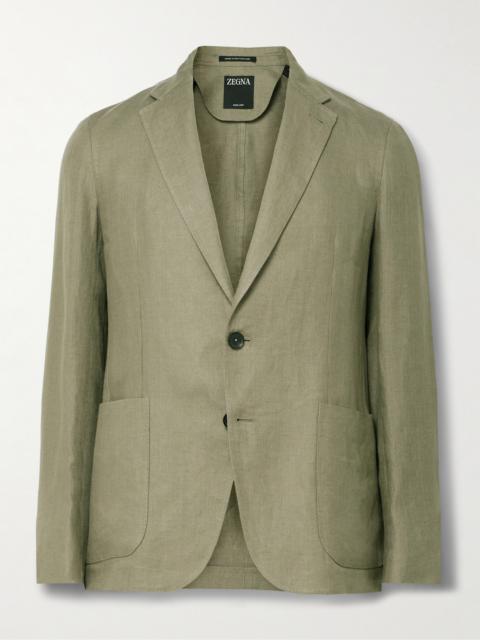 ZEGNA Slim-Fit Oasi Lino Twill Suit Jacket