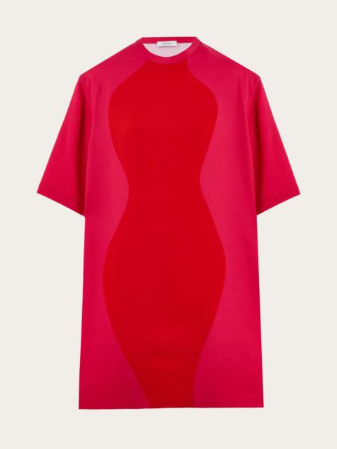 FERRAGAMO Hourglass print t-shirt dress