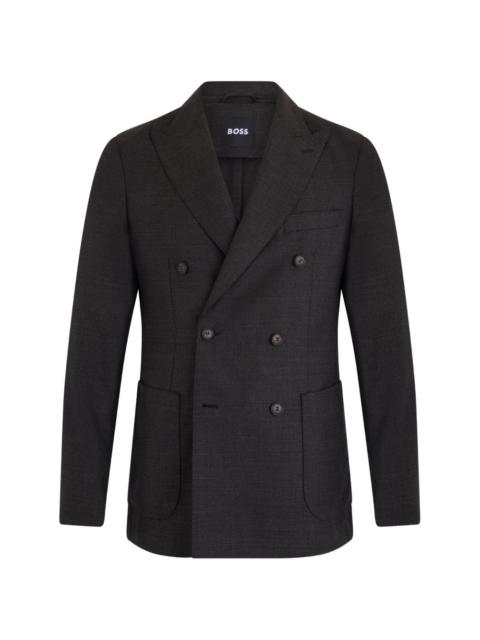 BOSS double-breasted textured blazer