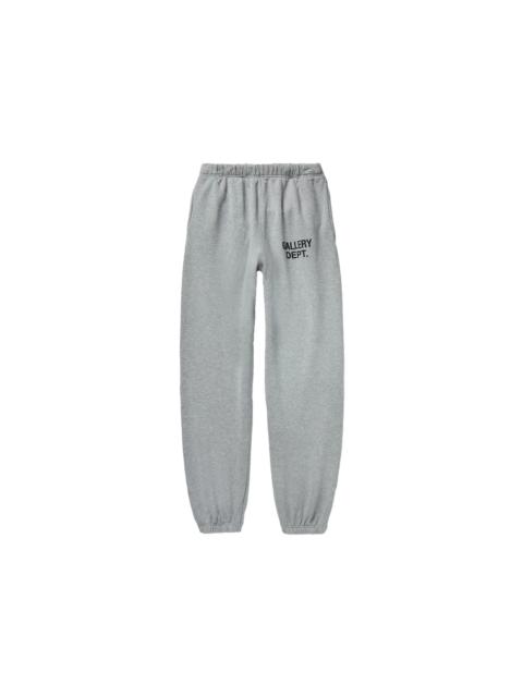 GALLERY DEPT. Gallery Dept. Tapered Logo-Print Cotton-Jersey Sweatpants Grey