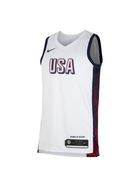 Nike Nike USAB 올림픽 24 제한 홈 농구 저지 '화이트' FV5517-100