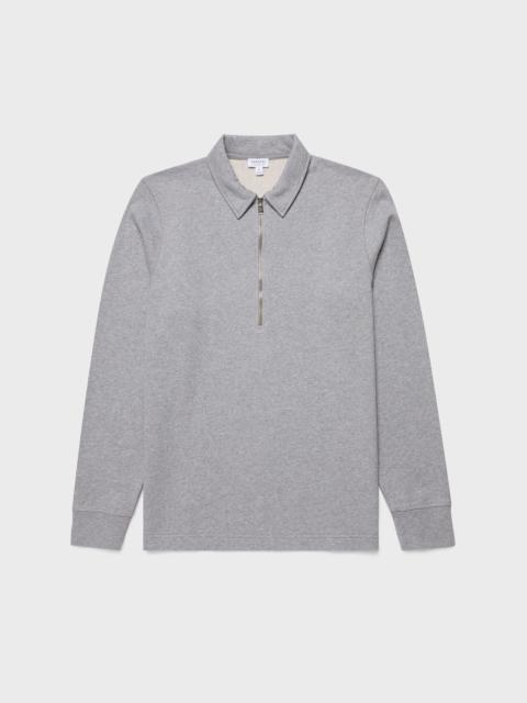 Zip Polo Loopback Sweatshirt