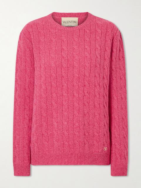 Valentino Cable-knit Virgin Wool Sweater