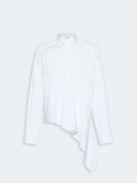 Sportmax ARCELLA Asymmetrical poplin shirt - OPTICAL WHITE