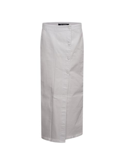 Raf Simons Denim Wrap Skirt in White