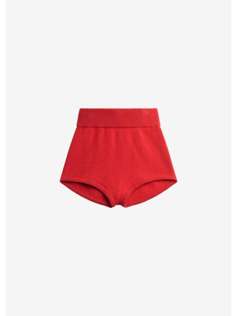The Frankie Shop Bresica Knit Hot Pants - Red