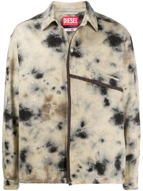 x Diesel Red Tag stain-print lightweight jackets