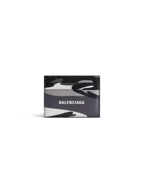 BALENCIAGA Men's Cash Card Holder Camo Print in Grey/white