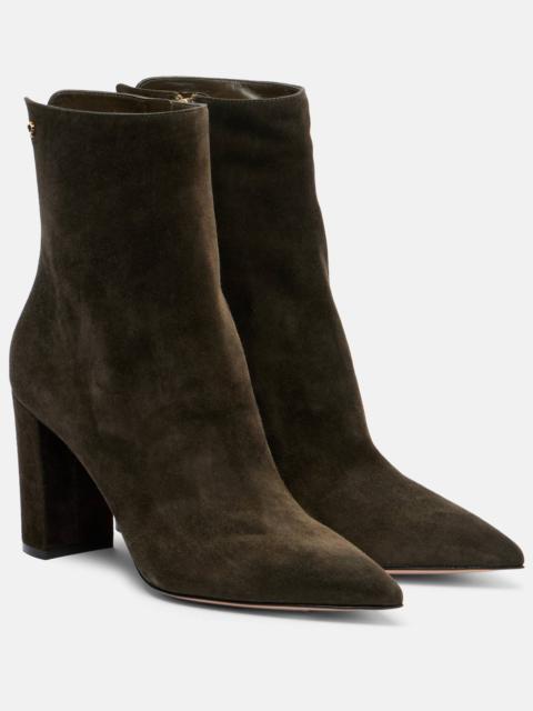 Gianvito Rossi Lyell 85 suede ankle boots