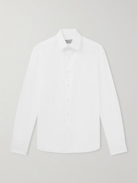 Canali Essential Cutaway-Collar Cotton-Poplin Shirt