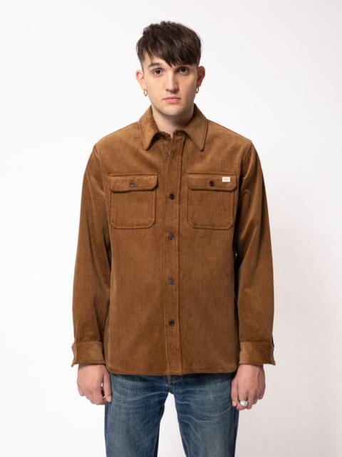 Nudie Jeans Robban Cord Overshirt Amber