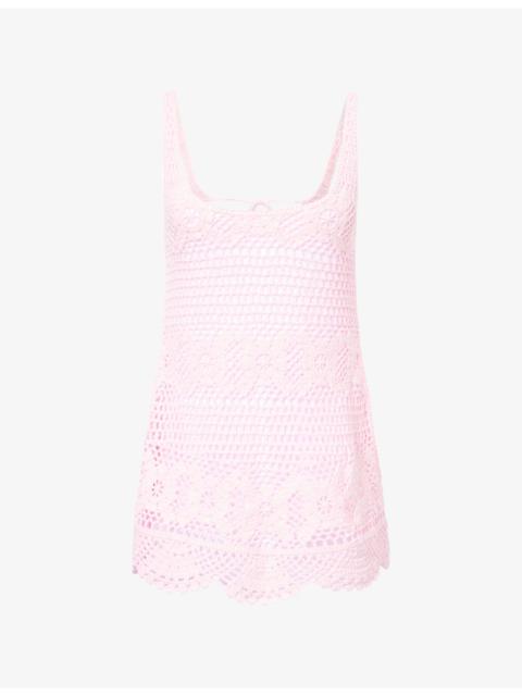 SKIMS Cover-Ups Crochet Cotton Mini Dress
