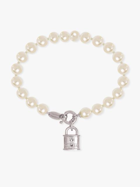 Vivienne Westwood CELESTIA SMALL PEARL BRACELET | WHITE/SILVER