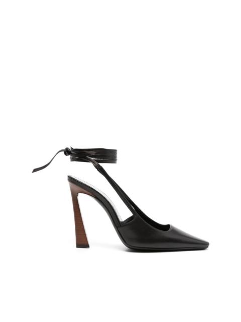 SAINT LAURENT leather 105mm ankle-strap pumps
