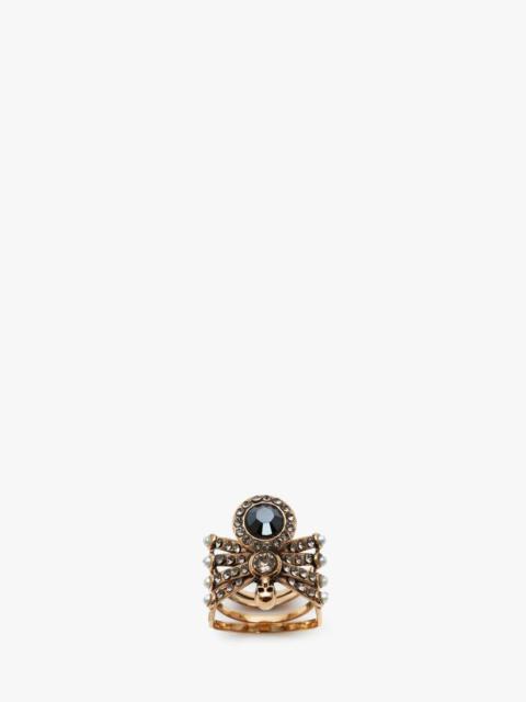Spider Ring in Antique Gold