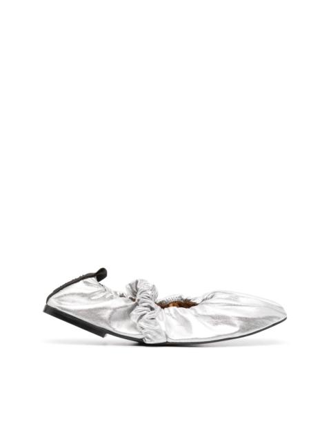 GANNI Scrunchie ballerina shoes