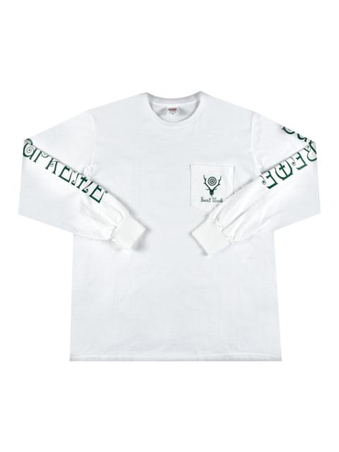 Supreme Supreme x SOUTH2 WEST8 Long-Sleeve Pocket Tee 'White'
