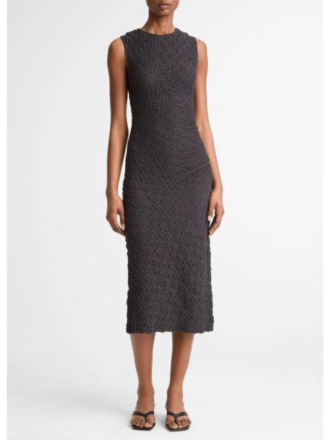 Vince Smocked Cotton-Blend Side-Drape Dress