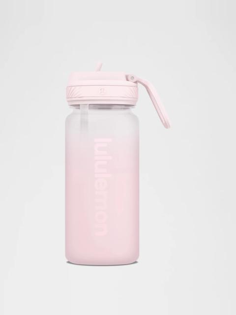 lululemon Back to Life Clear Bottle 18oz Straw Lid *Frosted