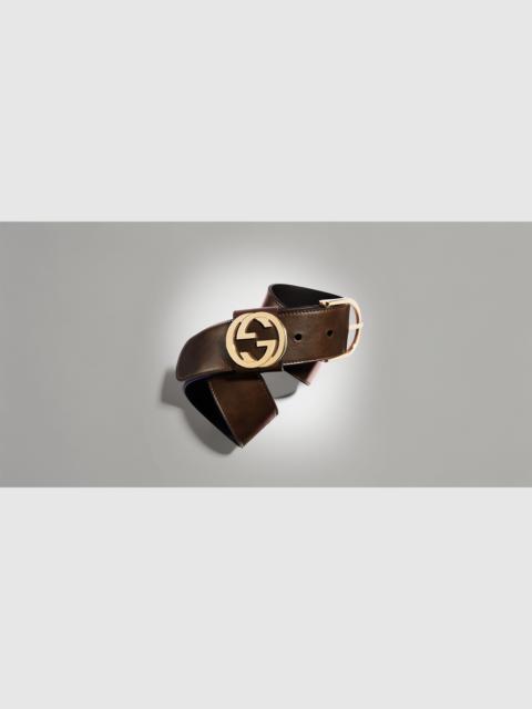 GUCCI Wide belt with round buckle