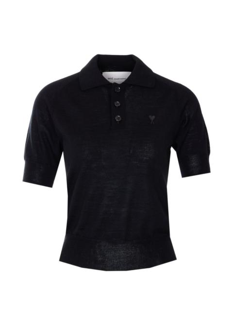 AMI Paris buttoned polo shirt