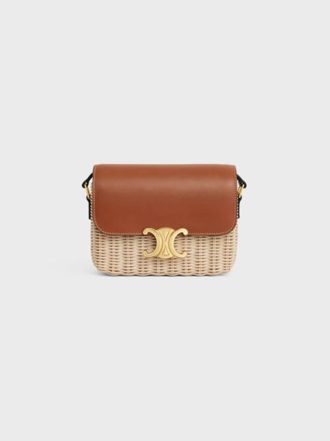 CELINE TEEN TRIOMPHE BAG in WICKER AND NATURAL CALFSKIN