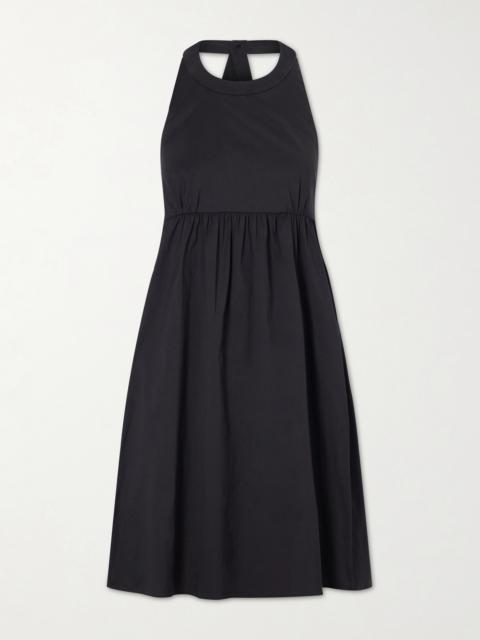 Max Mara Cotton-blend Poplin Halterneck Mini Dress