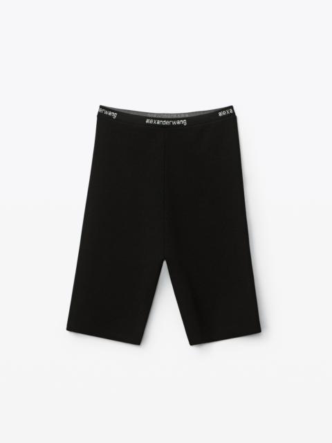 alexanderwang.t BIKE SHORT IN JACQUARD LOGO STRETCH KNIT