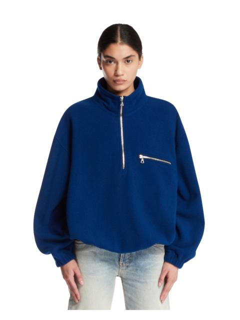 RIER Black Wool Fleece Sweater